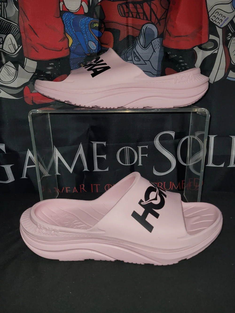 Hoka One One Pink Slide Sandals - Lightweight Comfort